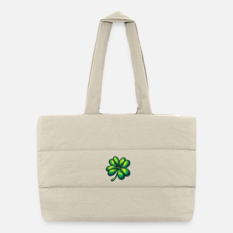 Four-leaf clover Puffer Shopping Bag