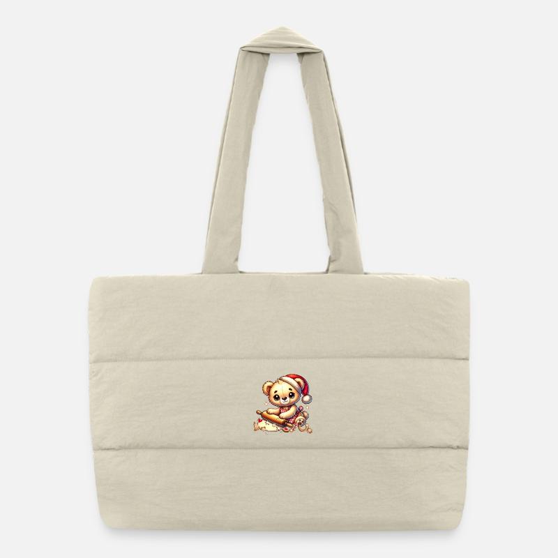 Baking Christmas Teddy – Sweet Festive Joy Puffer Shopping Bag