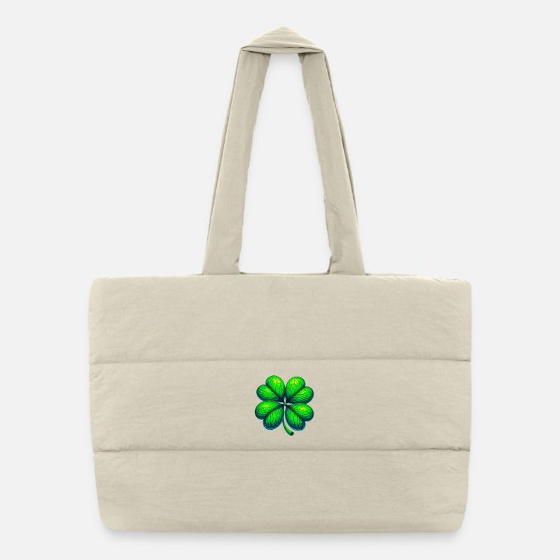 Trèfle à quatre feuilles Sac shopping matelassé