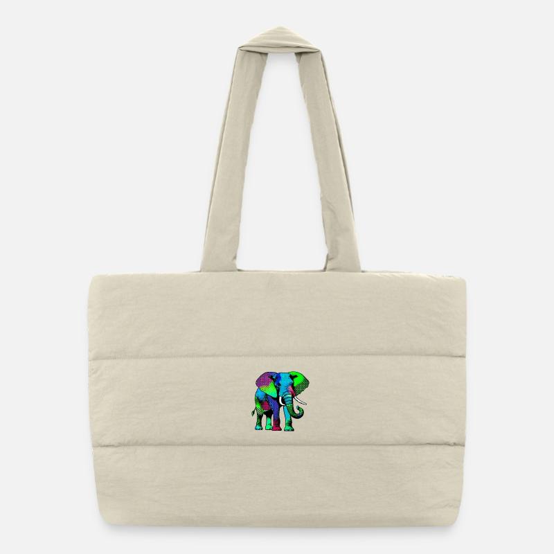 Elephant Puffer Shopping Bag