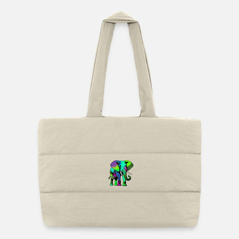 Elephant Puffer Shopping Bag
