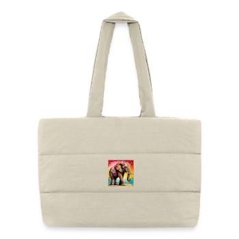 elephant - Puffer Shopping Bag - natural - Front
