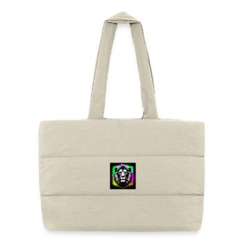 lion - Puffer Shopping Bag - natural - Front