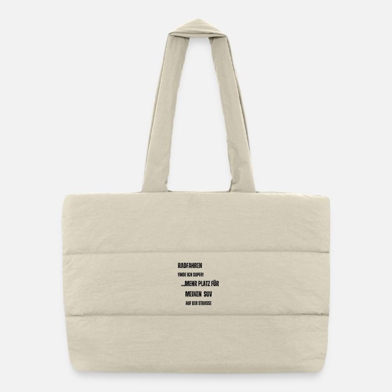 Cycling vs. SUV Puffer Shopping Bag