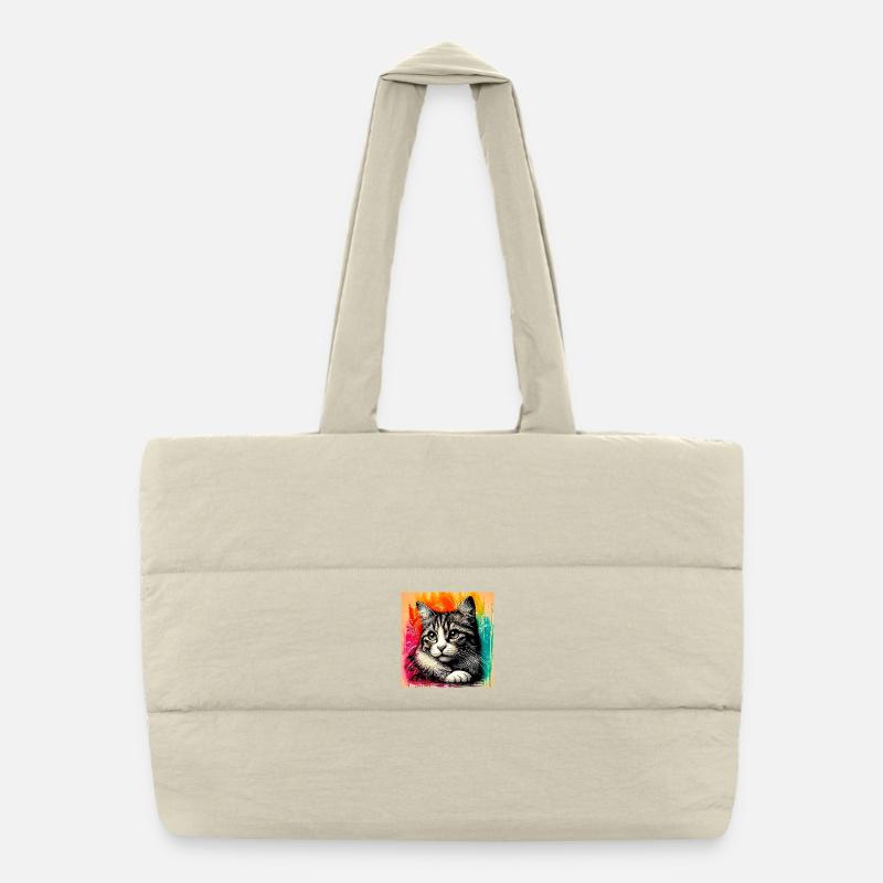 Katze Puffer-Einkaufstasche