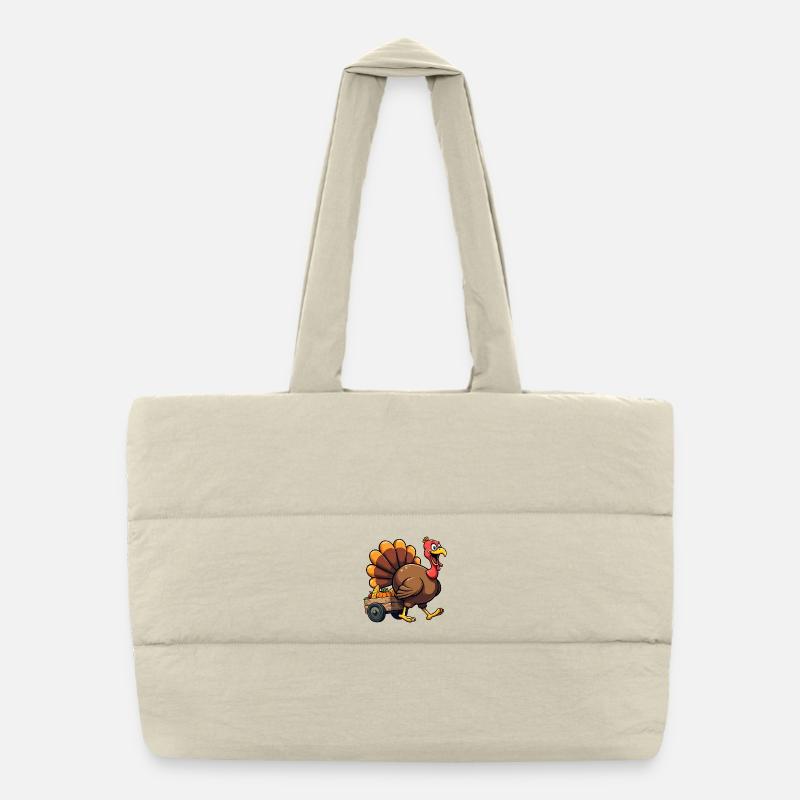 Thanksgiving Drôle Dinde de Thanksgiving Sac shopping matelassé