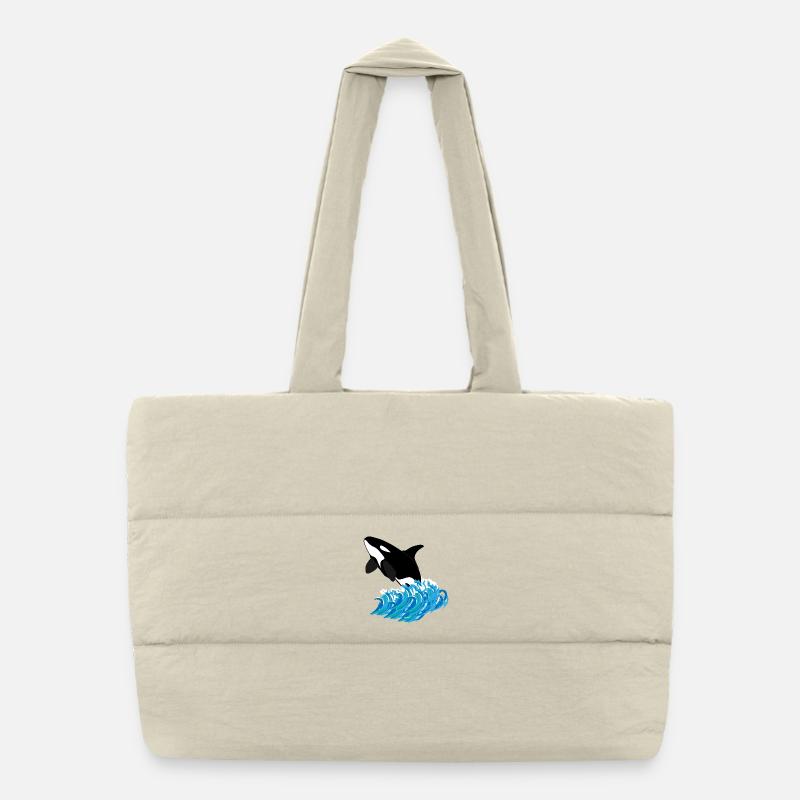 Imprimé d’orque Sac shopping matelassé