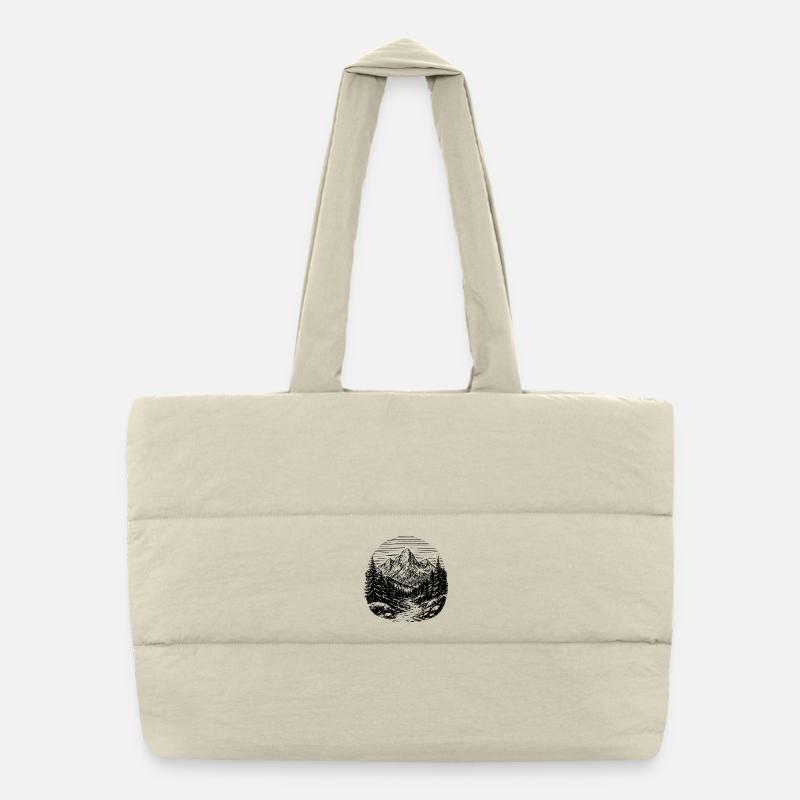 Path through the forest Puffer Shopping Bag