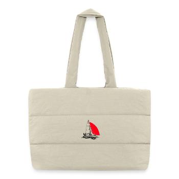 29er Youth Sailboat Sailing Dinghy Regatta Sailing - Puffer Shopping Bag - natural - Front