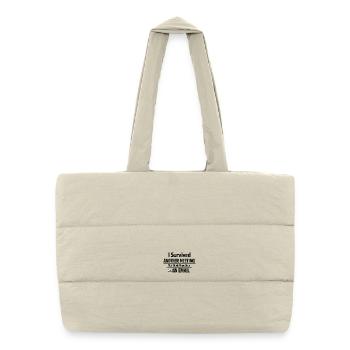 I Survived Another Meeting - Puffer Shopping Bag - natural - Front