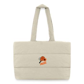 Padel - Sport de Raquette - Sac shopping matelassé - blanc naturel - Devant