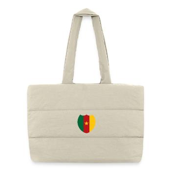 Cameroun fier drapeau - Sac shopping matelassé - blanc naturel - Devant