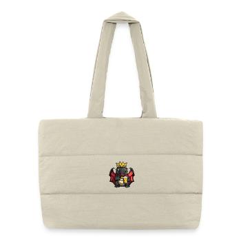 Roi de la bière Dinosaur Stegosaurus - Sac shopping matelassé - blanc naturel - Devant