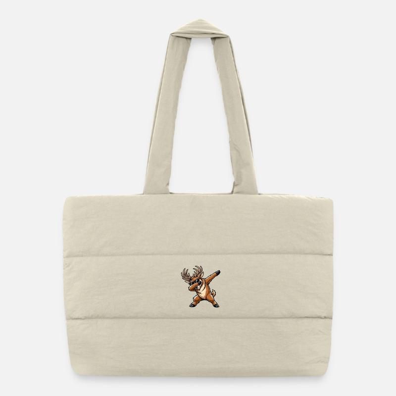 Dabbing Deer Puffer Shopping Bag
