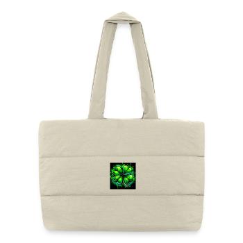 Trèfle à quatre feuilles - Sac shopping matelassé - blanc naturel - Devant