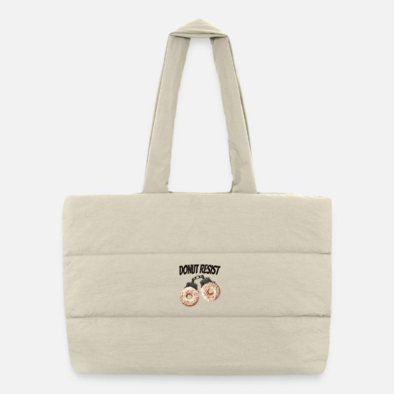 T-shirt drôle de donut résist Sac shopping matelassé
