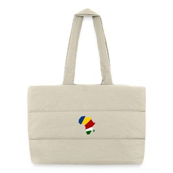 Seychellen_Flagge_Afrika - Sac shopping matelassé - blanc naturel - Devant