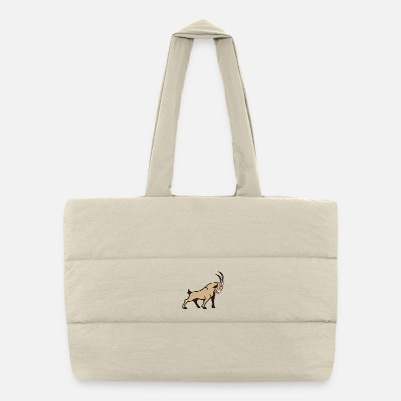 Illustration vectorielle de la gazelle dorée Capricorne Sac shopping matelassé