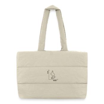 illusion d'optique - Sac shopping matelassé - blanc naturel - Devant