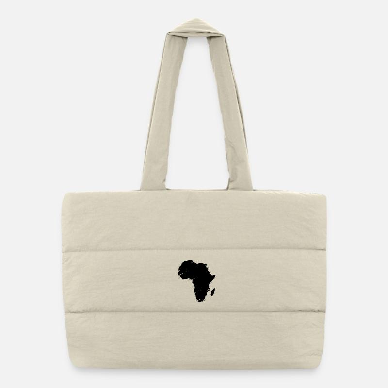 afrika - Puffer-Einkaufstasche - Naturweiß