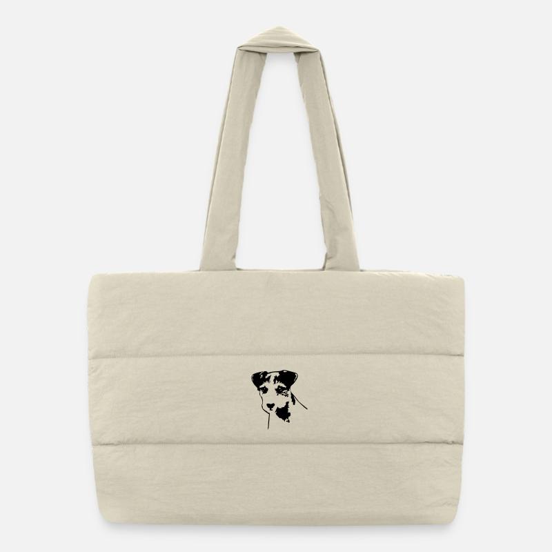 Parson Russell Terrier Kopf Puffer-Einkaufstasche