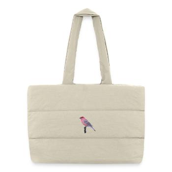 Cardinal aquarelle sur branche - Sac shopping matelassé - blanc naturel - Devant