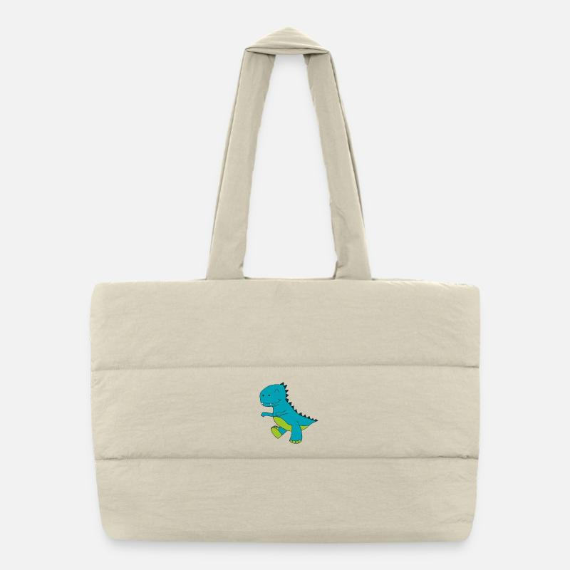 Bleu Dino Sac shopping matelassé