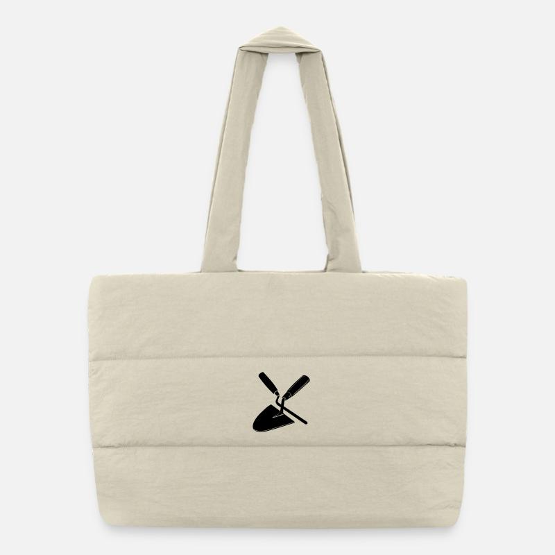Joint nail and trowel, mason's tools Puffer Shopping Bag