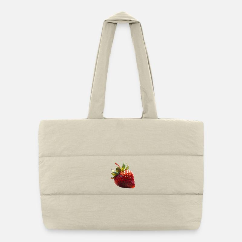 I love strawberries Puffer Shopping Bag