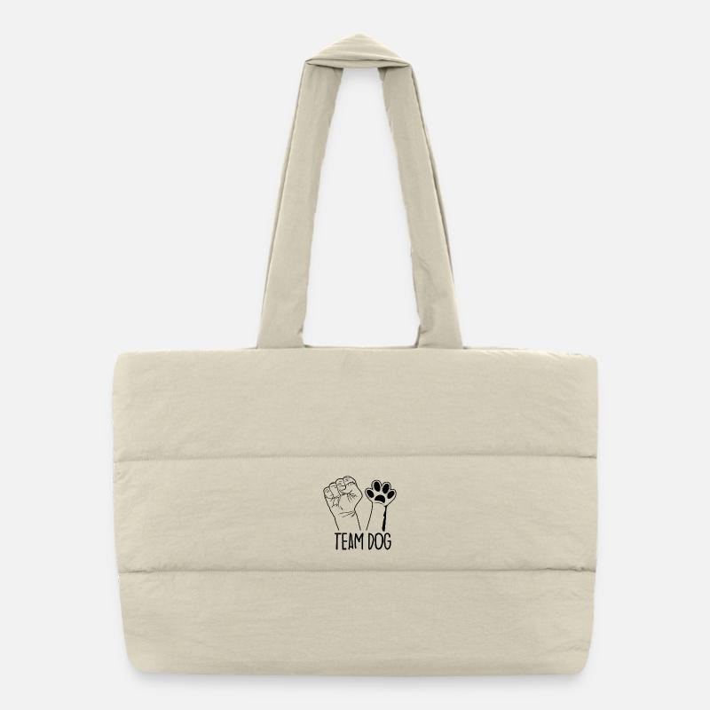 Team Dog Puffer-Einkaufstasche