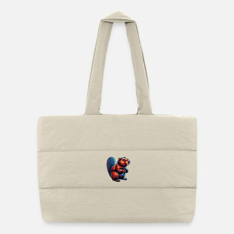 Beaver Puffer Shopping Bag
