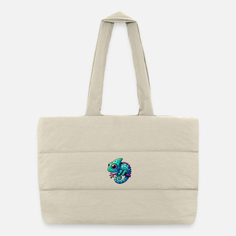 Chamäleon Puffer-Einkaufstasche