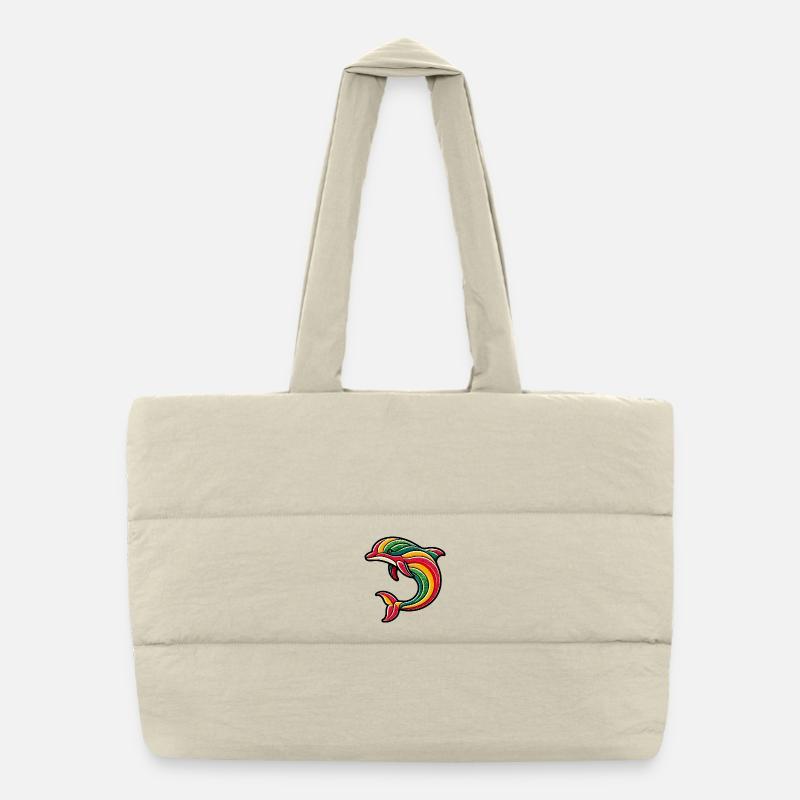 Delfin Puffer-Einkaufstasche