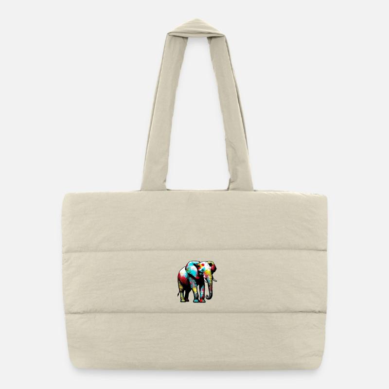 Éléphant Sac shopping matelassé