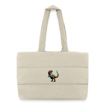 Dinosaure - Sac shopping matelassé - blanc naturel - Devant