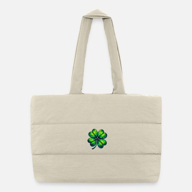 Four-leaf clover Puffer Shopping Bag
