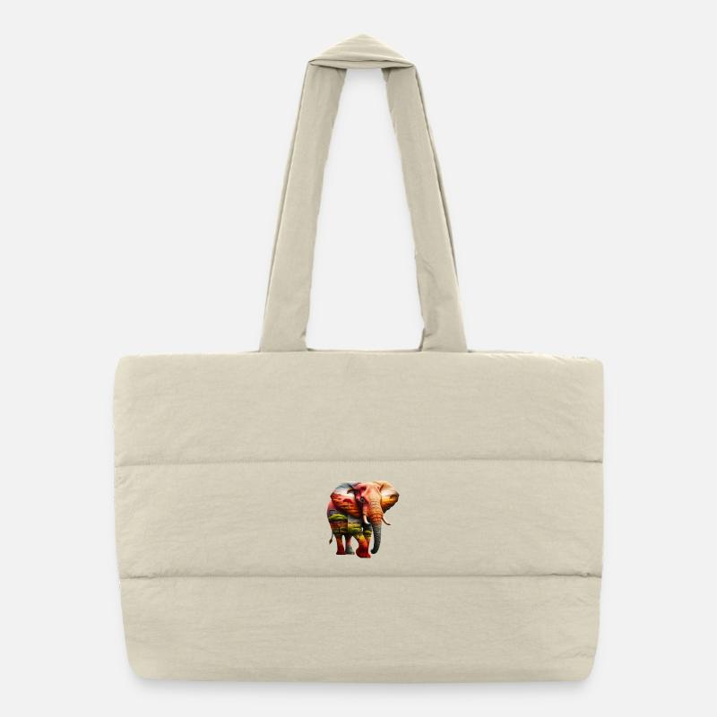 Éléphant Sac shopping matelassé