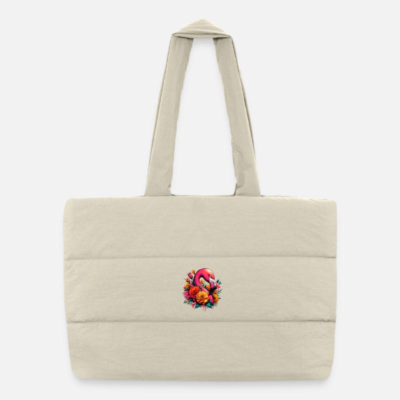 Flamant Sac shopping matelassé