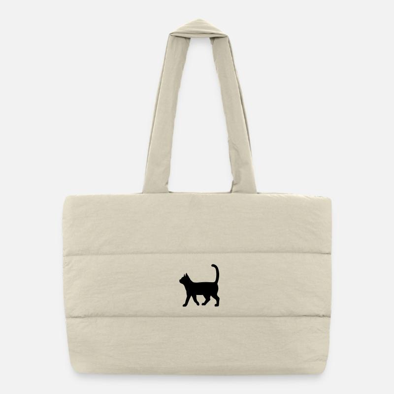 Dachshund Silhouette – Classic Dog Motif Puffer Shopping Bag