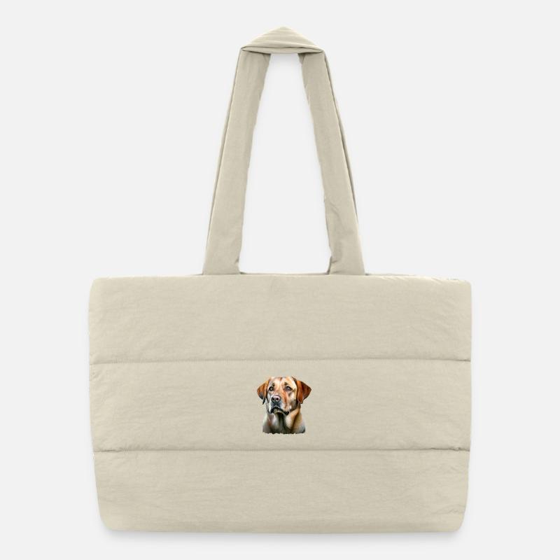 Porträt des Labrador Retriever Hundes Puffer-Einkaufstasche