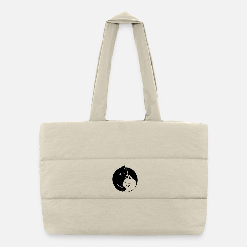 Chats Ying Yang Sac shopping matelassé