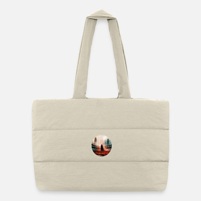 Roter Ödland Wächter Puffer-Einkaufstasche