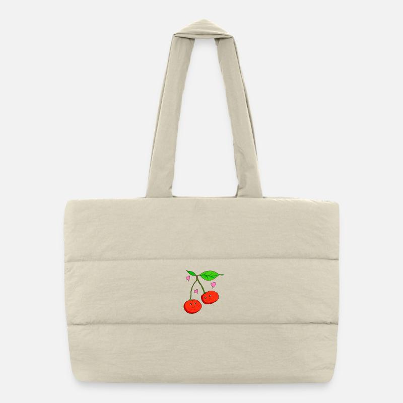Cerises Sac shopping matelassé