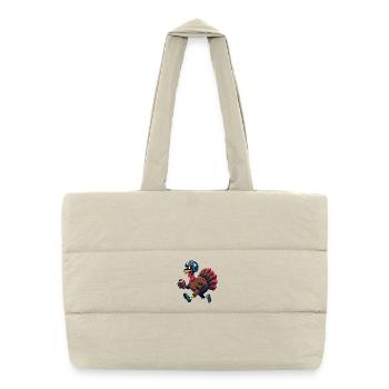 Thanksgiving Football Turquie - Sac shopping matelassé - blanc naturel - Devant