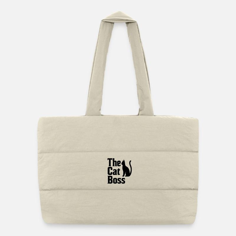 Typographie de style The Cat Mafia Sac shopping matelassé