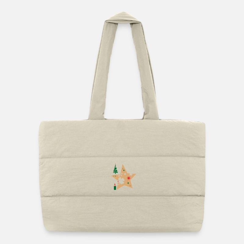 Avent de poinsettia Sac shopping matelassé