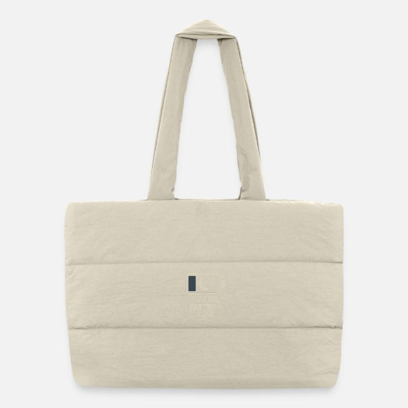 Low battery Puffer Shopping Bag