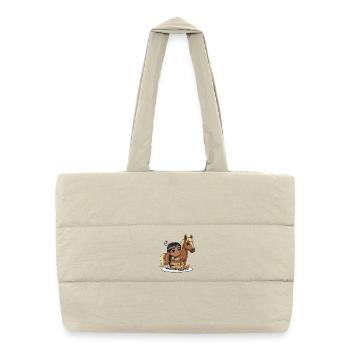 Indian child with horse - Puffer Shopping Bag - natural - Front