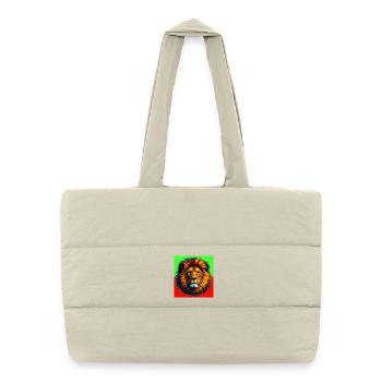 lion - Puffer Shopping Bag - natural - Front
