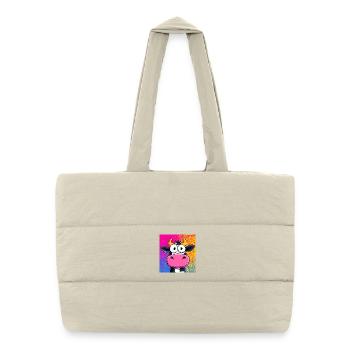 cow - Puffer Shopping Bag - natural - Front
